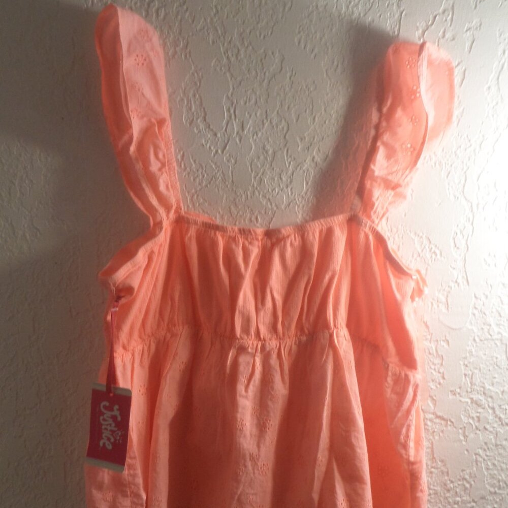 Justice Girls Babydoll Top Coral